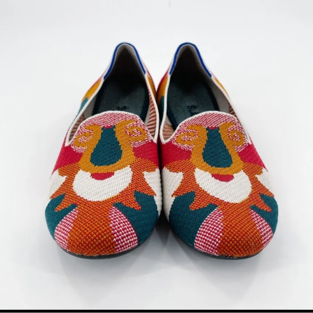 Rothy's Moroccan Print Amber Loafers Shoes RARE Retired Flats Colorful 9 W Euc - Picture 6 of 7